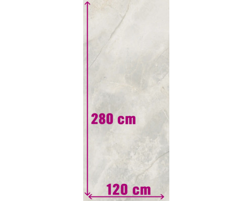 Feinsteinzeug Wand- und Bodenfliese Lido 279,7 x 119,7 cm white