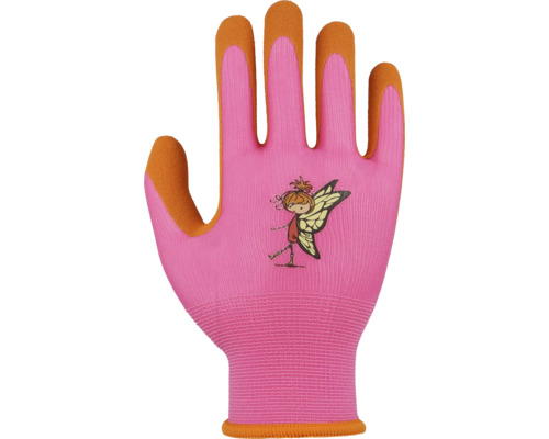 Gants pour enfants Floralie uni taille 4 orange rose vif