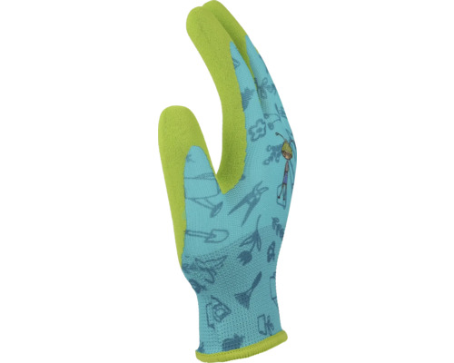 Gant de jardin avec motifs de jardin et revêtement sur le bout des doigts