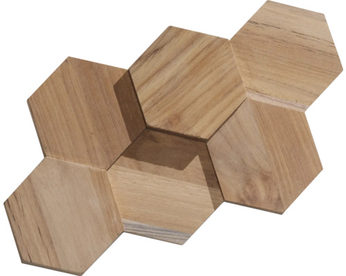 Carreaux de bois hexagonaux pour la décoration murale et de sol