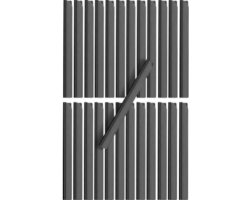 Klemmprofile Konsta für Doppelstabmatte 25 Stück anthrazit