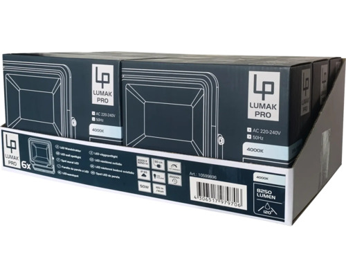 Unité d''emballage Lumak Pro projecteur mural LED, 6 pièces