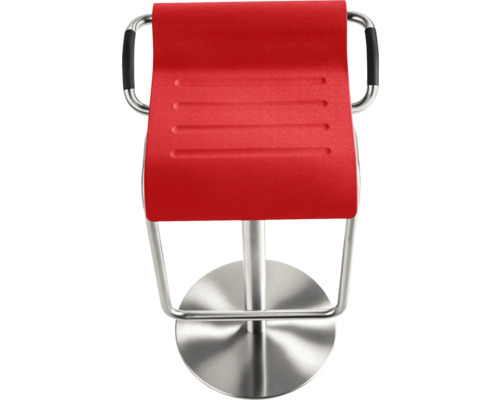 Tabouret de bar rouge avec cadre en métal