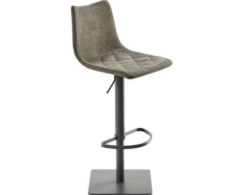 Tabouret de bar avec dossier, repose-pieds et réglage de la hauteur