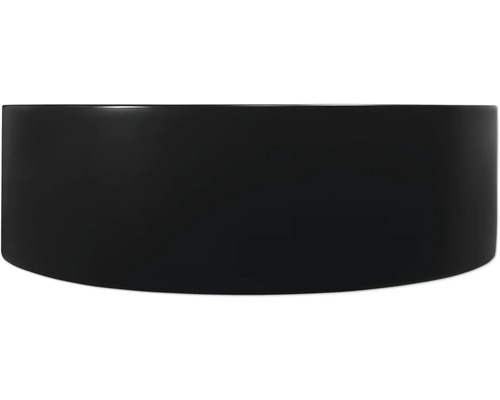 Schwarzer Pflanzkübel in abgerundeter Form