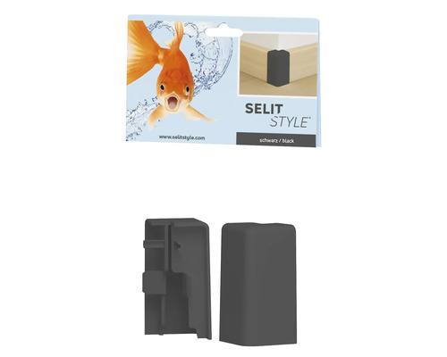 Selit Außenecke SELITSTYLE schwarz Pack = 2 Stück Selit Style Sockelleisten-Eckstück, Kunstoff