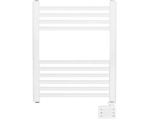 Radiateur électrique pour salle de bains Eurom Sani 400 60x50x8 cm 400 watts avec WiFi et télécommande blanc Sèche-serviettes blanc avec tubes chauffants horizontaux et panneau de commande numérique
