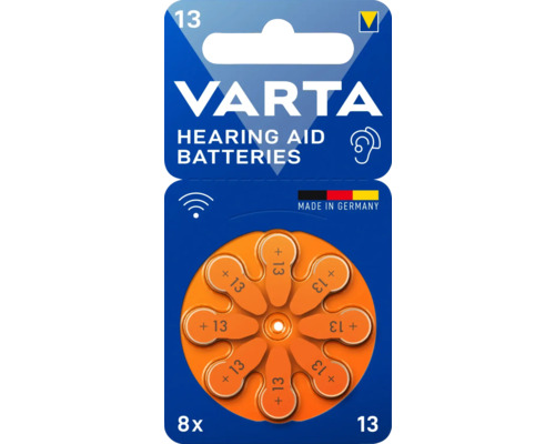Batterie Varta VARTA Hörgeräte Batterie 13 Zink-Luft 1,45 V 8 Stück
