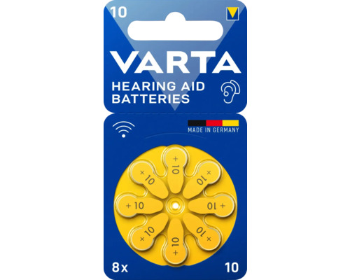 Batterie Varta VARTA Hörgeräte Batterie 10 Zink-Luft 1,45 V 8 Stück