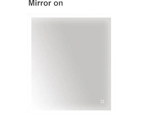 Miroir carré pour montage mural avec éclairage