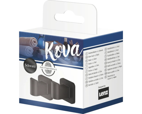 Kova Handtuchhaken, zwei Stück, mit Anti-Fingerabdruck-Beschichtung