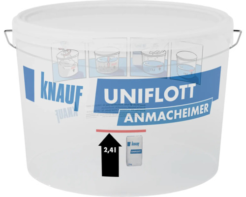 Seau mélangeur pour Knauf Uniflott 7,5 l transparent