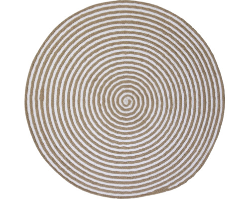 Tapis nature blanc/beige Ø 80 cm Tapis nature blanc/beige Ø 80 cm