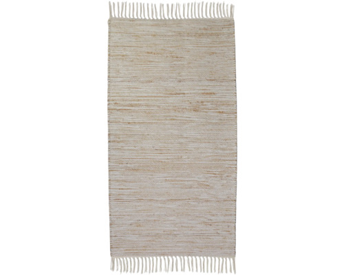 Teppich Boho uni creme 80x150 cm