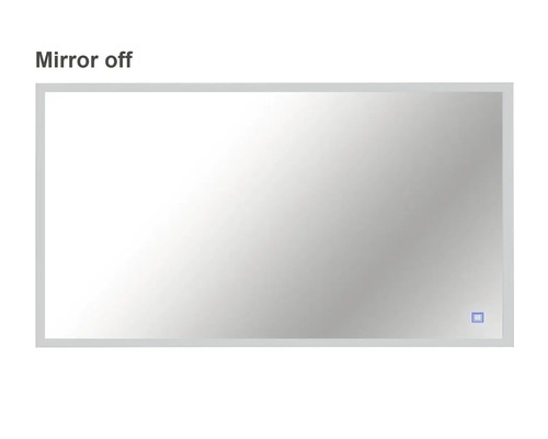 Miroir avec éclairage Cordia SQUARE LINE 120 x 65 cm couleru alu argent IP 44 Miroir de salle de bain rectangulaire avec éclairage