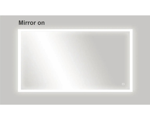Miroir rectangulaire avec éclairage