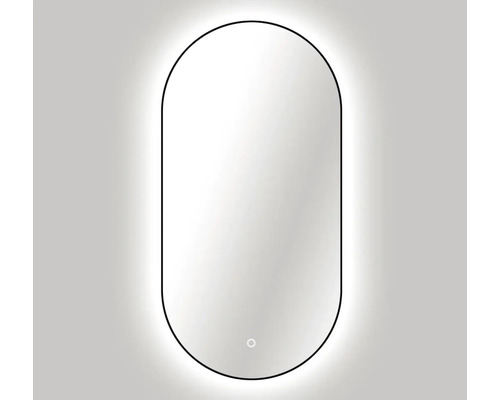 Miroir ovale avec éclairage LED