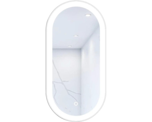Miroir avec éclairage Cordia OVAL LINE PREMIUM 100 x 50 cm blanc IP 44
