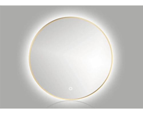 Miroir avec éclairage Cordia ROUND LINE BACKLIGHT Ø 80 cm or IP 44 Miroir rond avec éclairage et cadre fin