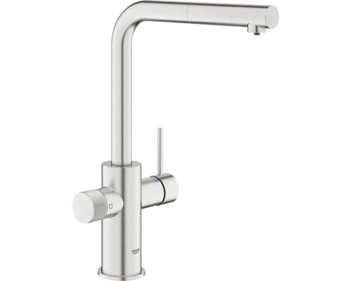 GROHE Küchenarmatur mit Filterfunktion MINTA supersteel matt 30600000 Einzelarmatur ohne Filter