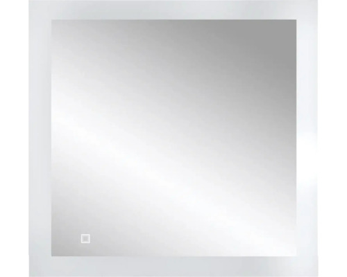Miroir carré avec éclairage intégré pour salle de bain