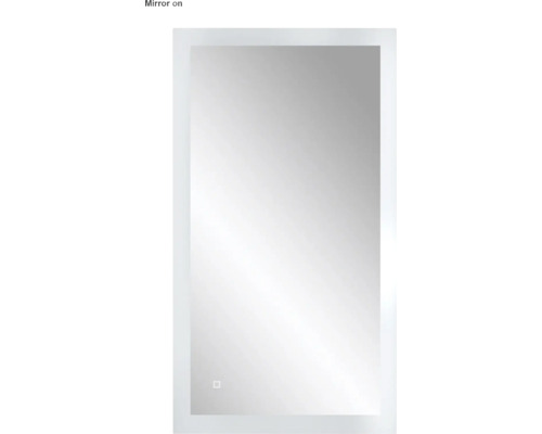 Miroir de salle de bains rectangulaire avec éclairage