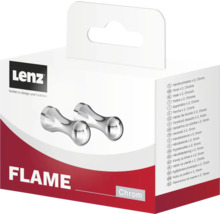 Lenz Flame Crochet à serviette jeu de 2 pièces chrome