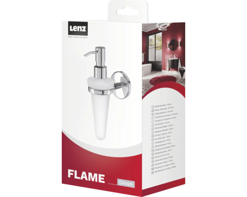 Lenz Seifenspender Flame, Chrom, Verpackung
