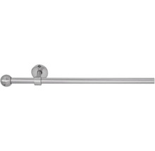 Gardinenstangen Set ausziehbar 2in1 edelstahl-optik 160-280 cm Ø 16/19 mm