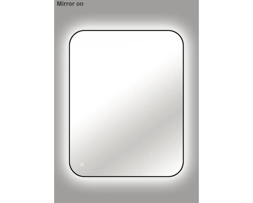 Miroir avec éclairage Cordia TENDER LINE BACKLIGHT 100 x 80 cm noir IP 44