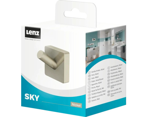 Lenz Sky Handtuchhaken Nickel in Verpackung