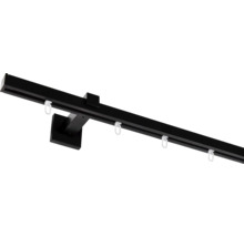 Set de tringles à rideaux avec glissement interne Square noir 240 cm 20 x 20 mm