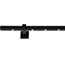Set de tringles à rideaux avec glissement interne Square noir 240 cm 20 x 20 mm