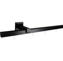 Set de tringles à rideaux avec glissement interne Square noir 240 cm 20 x 20 mm