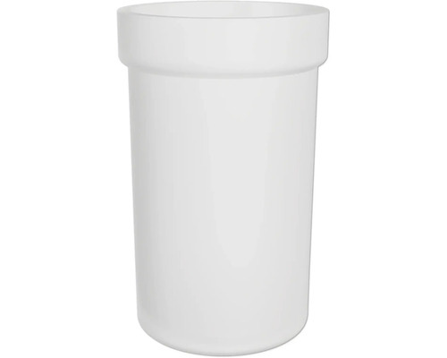 Weißer Pflanztopf aus Kunststoff