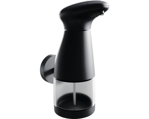 Schwarzer Seifenspender zur Wandmontage