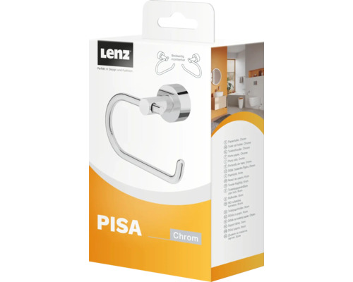 Lenz Pisa Toilettenpapierhalter aus Chrom in Verpackung