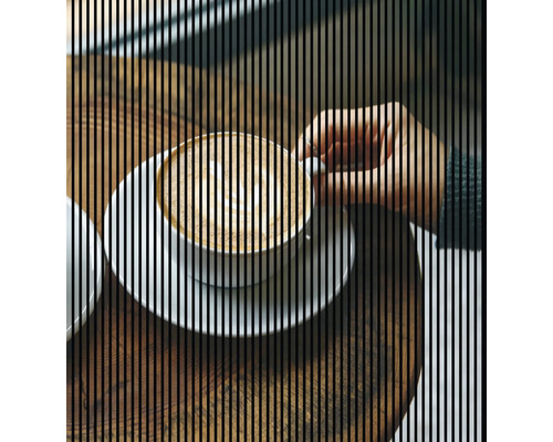 Panneau acoustique impression numérique Café 1 2400 x 2253 x 19 mm set = 4 panneaux individuels Panneau acoustique impression numérique Café 1 2400 x 2253 x 19 mm set = 4 panneaux individuels