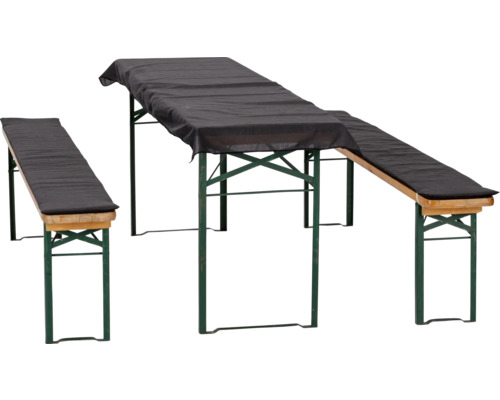 Bierzeltgarnitur mit Tischhusse und Bankauflagen