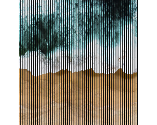 Panneau acoustique impression numérique Mer 1 2400 x 2253 x 19 mm set = 4 panneaux individuels