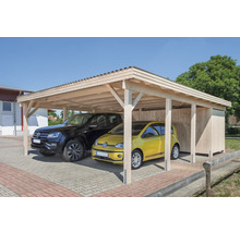 Local technique pour carport double en sapin de Douglas 552 x 173 x 210 cm