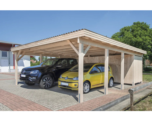 Geräteraum für Doppelcarport Douglasie 552 x 173 x 210 cm