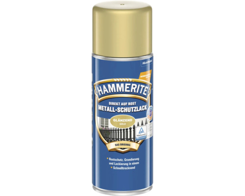 Laque de protection pour métaux HAMMERITE or brillant 400 ml