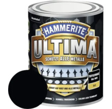 Laque de protection pour métaux Hammerite Ultima Ral 9005 noir foncé mat 750 ml