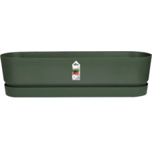 Jardinière rectangulaire avec soucoupe