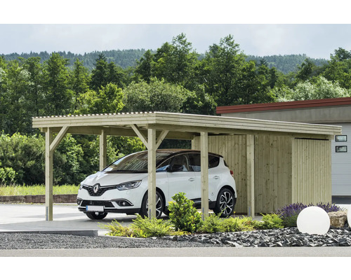 Local technique pour carport simple 294 x 173 x 210 cm traité en autoclave par imprégnation Local technique pour carport simple 294 x 173 x 210 cm traité en autoclave par imprégnation