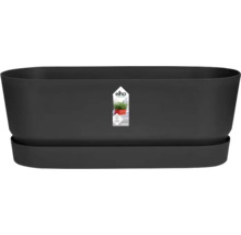 Jardinière rectangulaire en plastique avec soucoupe