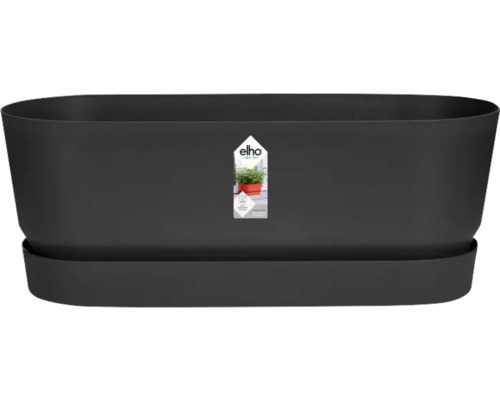 Jardinière rectangulaire en plastique avec soucoupe