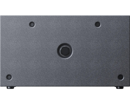 Unterseite eines Metallgehäuses mit Montagepunkten