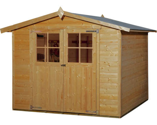 Gartenschuppen aus Holz mit Doppeltür und Fenster